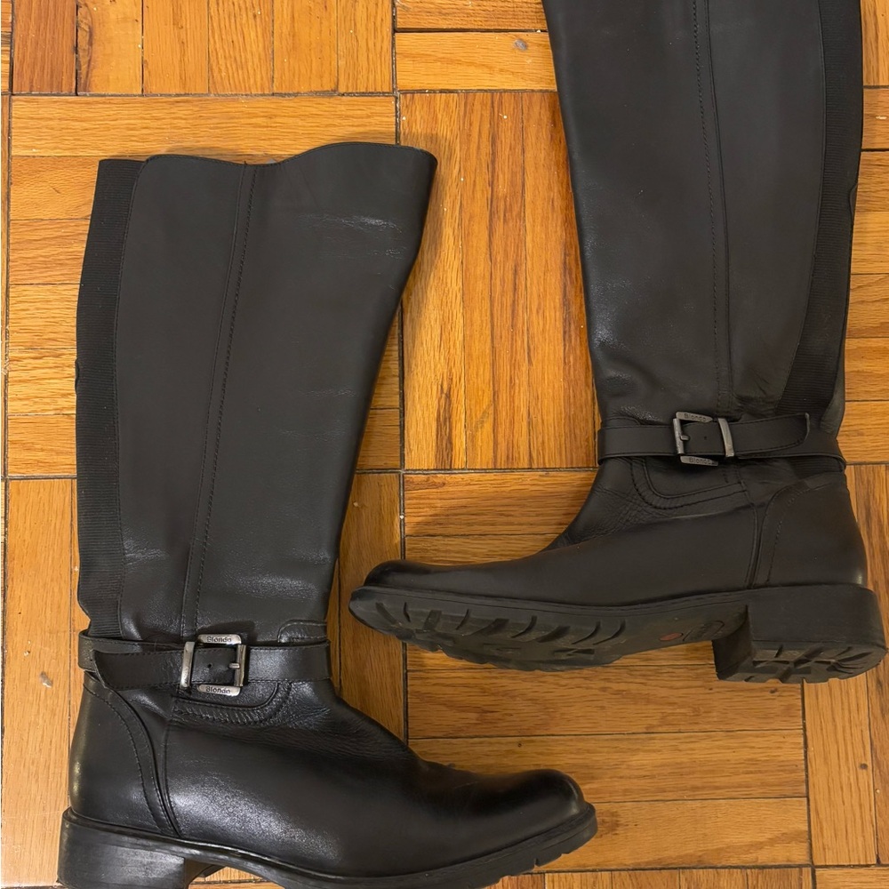 Black Leather Riding Boots